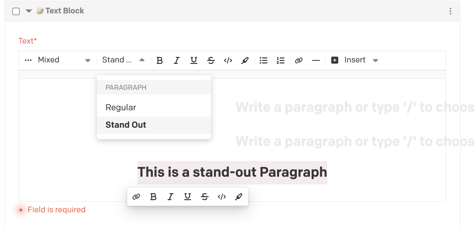 preview of Custom Text Styles plugin